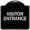 Signmission Entrance Visitor Entrance Heavy-Gauge Aluminum Architectural Sign, 18" H, BS-1818-24093 A-DES-BS-1818-24093 - alternate 1